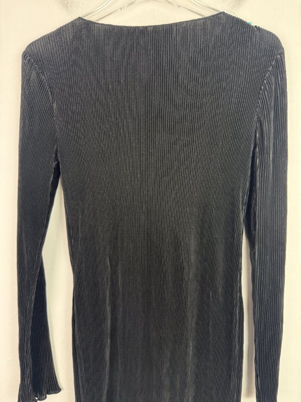 NWT Cupshe Black Pleated Long Sleeve Mini Dress Size Small S NEW - Picture 8 of 9
